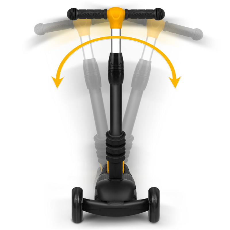 Дитячий самокат триколісний Ricokids Cubi чорно-помаранчевий