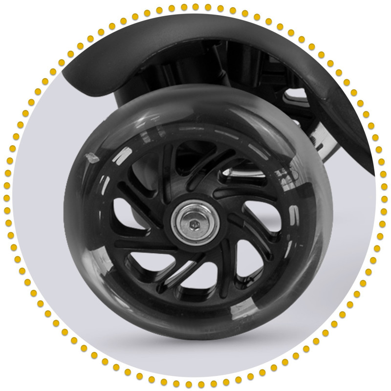 Дитячий самокат триколісний Ricokids Cubi чорно-помаранчевий