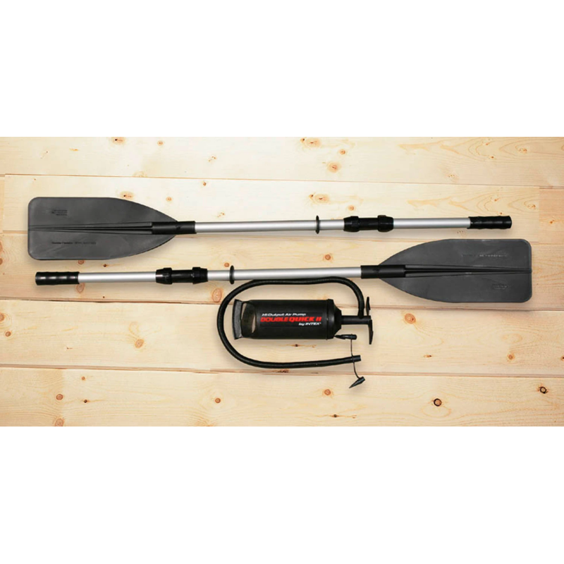 Човен надувний Intex Excursion 4 315 x 165 x 43 см, сіро-синій