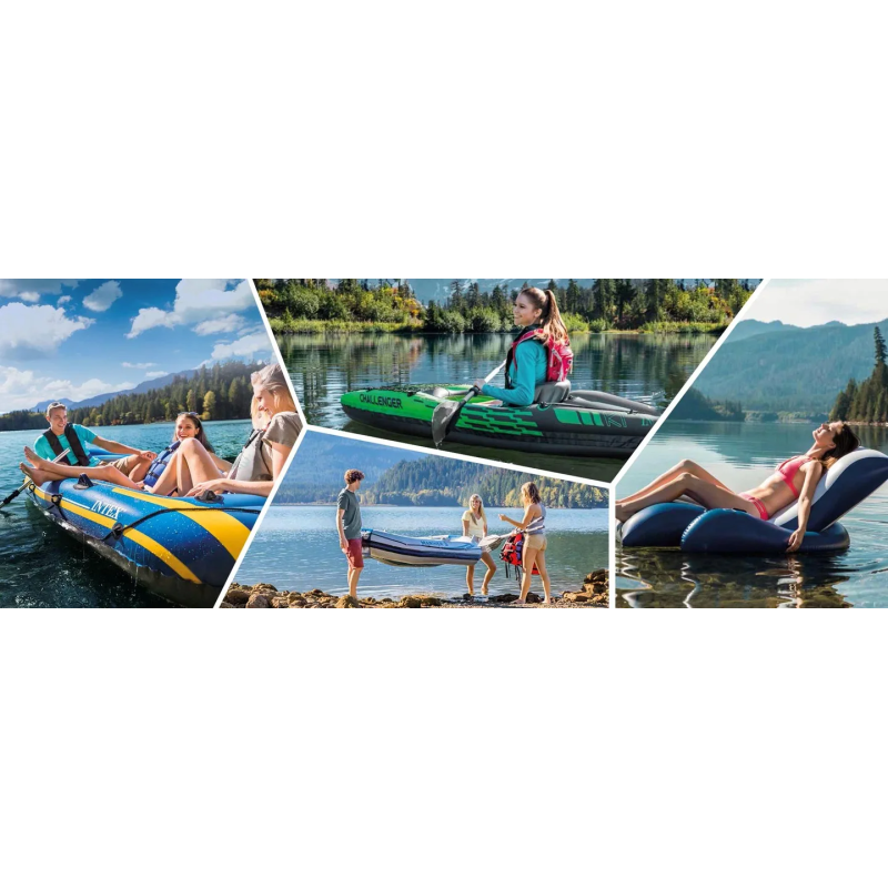 Каяк надувний Intex Challenger K2 351 x 76 x 38 см, зелений