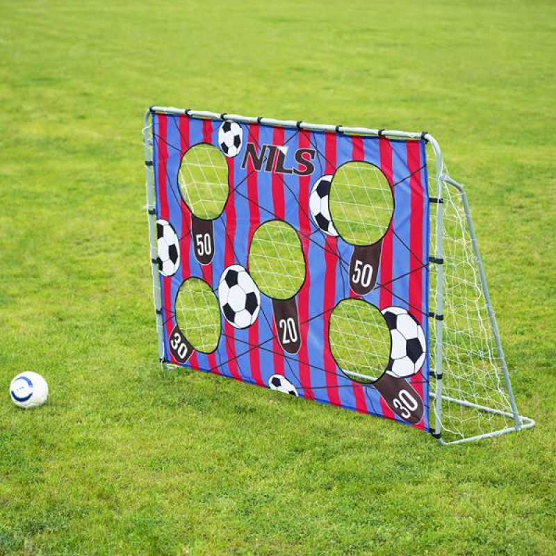 Ворота футбольні NILS NT7788 215 х 150 х 76 см, сірі