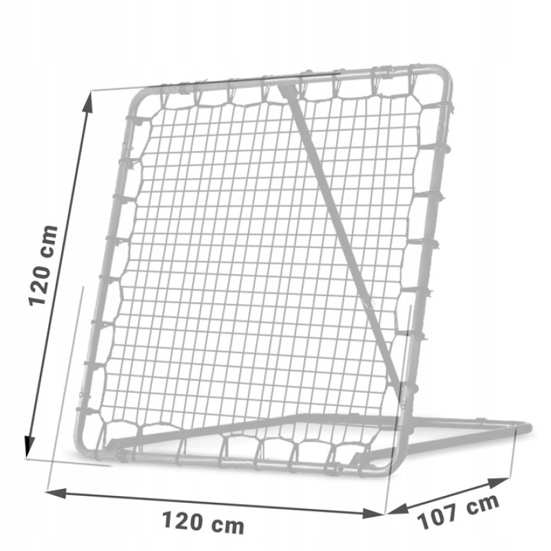 Сітка тренувальна для футболу Neo-Sport NS-1490 Rebounder 120 x 120 х 107 см, чорні