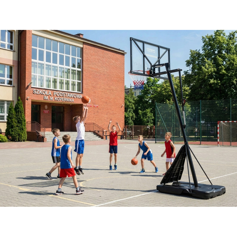 Стійка для баскетболу Neo‑Sport NS‑284 160-305 см, чорна