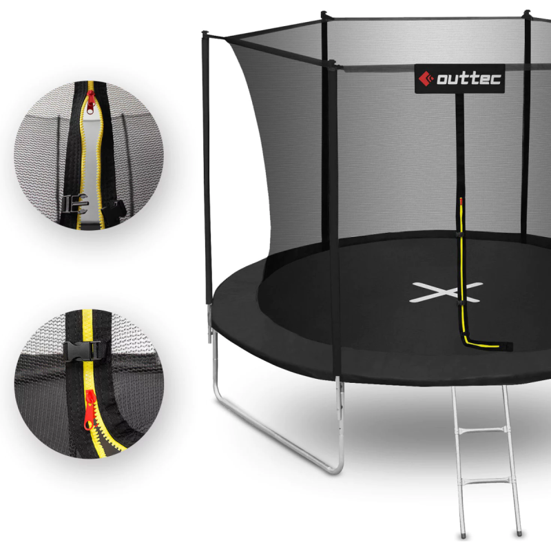 Батут OUTTEC Inside Net з внутрішньою сіткою 12 футів 374 см чорний