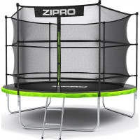 Батут ZIPRO Jump Pro, 312 см, оцинкована сталь, чорно-зелений