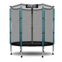 Батут Neo-Sport із зовнішньою сіткою 4,5 фута, діаметр 140 см, зелений