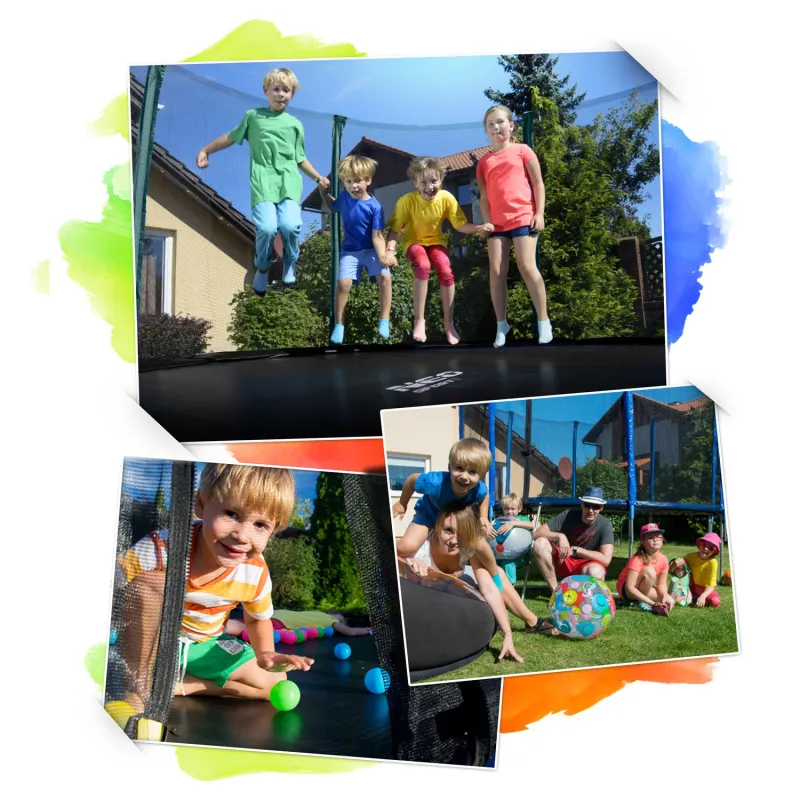 Батут Neo-Sport з зовнішньою сіткою 4,5 футів 140 см зелений