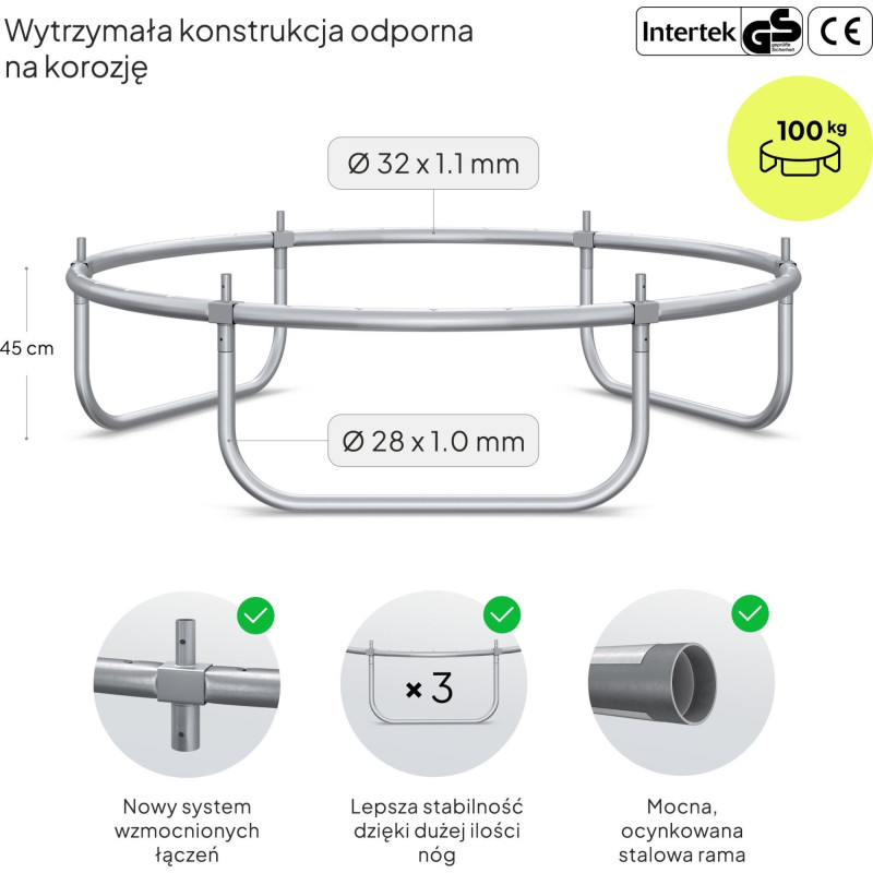 Батут Zipro Jump Pro з внутрішньою сіткою 6 футів 183 см чорно-зелений