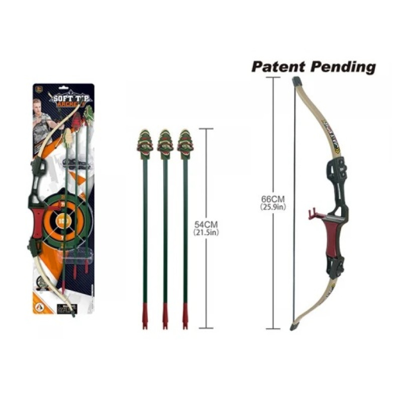 Дитячий набір лук + стріли Ramiz ZOG.AJ030-10BW, 67 х 16,5 х 3,5 см - різнокольоровий