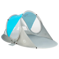 Пляжная палатка NILS CAMP NC3143, 200×120×93 см, полиэстер 170T, голубо-серая