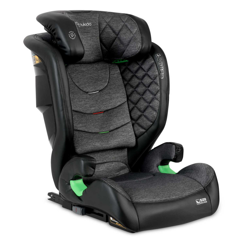 Автокрісло Nukido Louis ISOFIX 15-36 кг, чорно-сіре