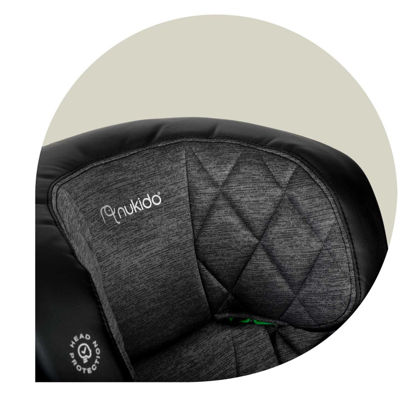 Автокрісло Nukido Louis ISOFIX 15-36 кг, чорно-сіре