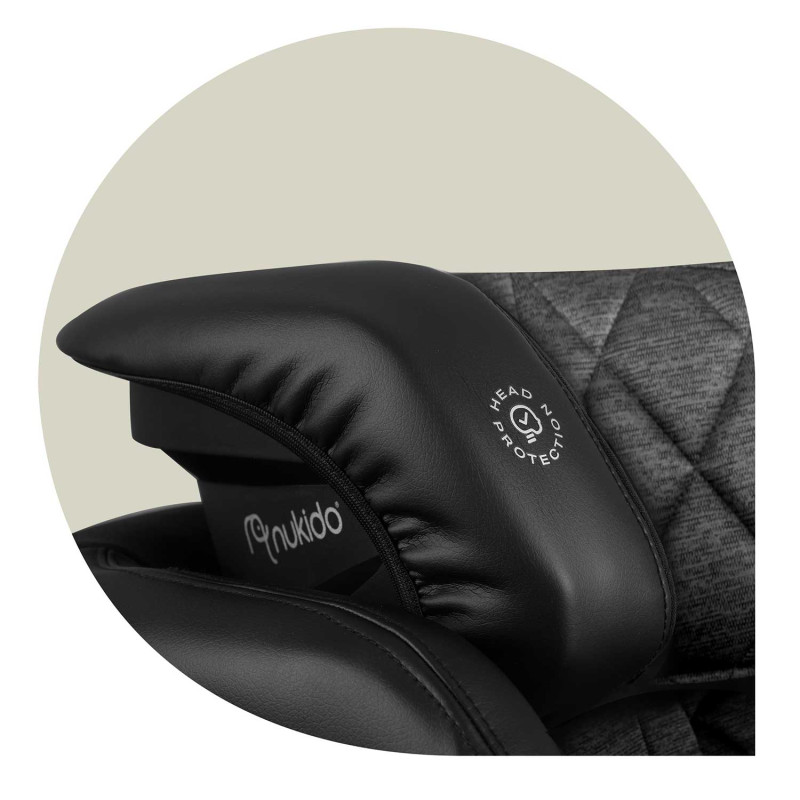Автокрісло Nukido Louis ISOFIX 15-36 кг, чорно-сіре