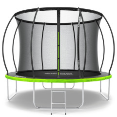 Батут Zipro Jump Pro Premium з внутрішньої сіткою 10 футів 312 см чорно-зелений