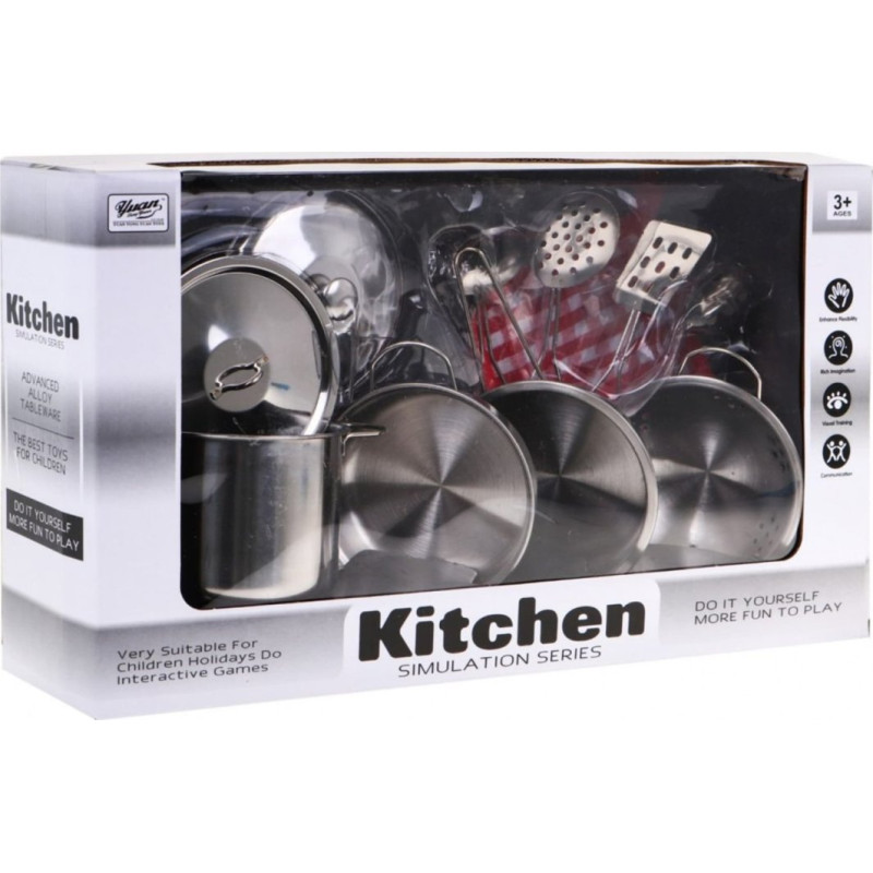 Дитячий набір металевих каструль 3+ ZDZ.555-BX001