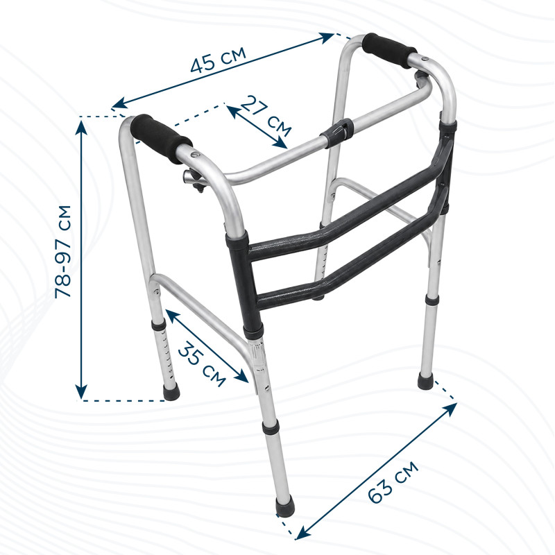 Ходунки крокуючі складані дорослі Doctor Life 10188/E/SL (10188/E/SL-2242)