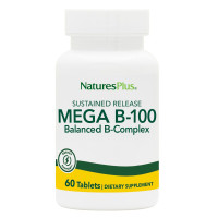 Витаминный комплекс медленного высвобождения, MEGA B-100, Natures Plus, 60 таблеток