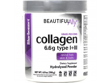 Колаген 1 та 3 типу, Beautiful Ally, Bluebonnet Nutrition, Collagen Type I + III, порошок 198 г