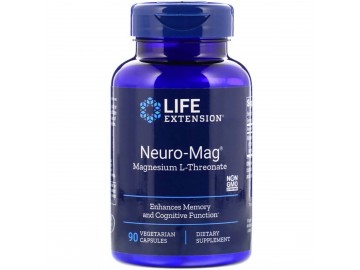 Магній L-треонат, Magnesium L-Threonate, Neuro-Mag, Life Extension, 90 капсул в рослинній оболонці