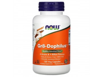 Пробіотики для Поліпшення Шлункового Тракту, Gr8 - Dophilus, Now Foods, 120 Вегетаріанських капсул