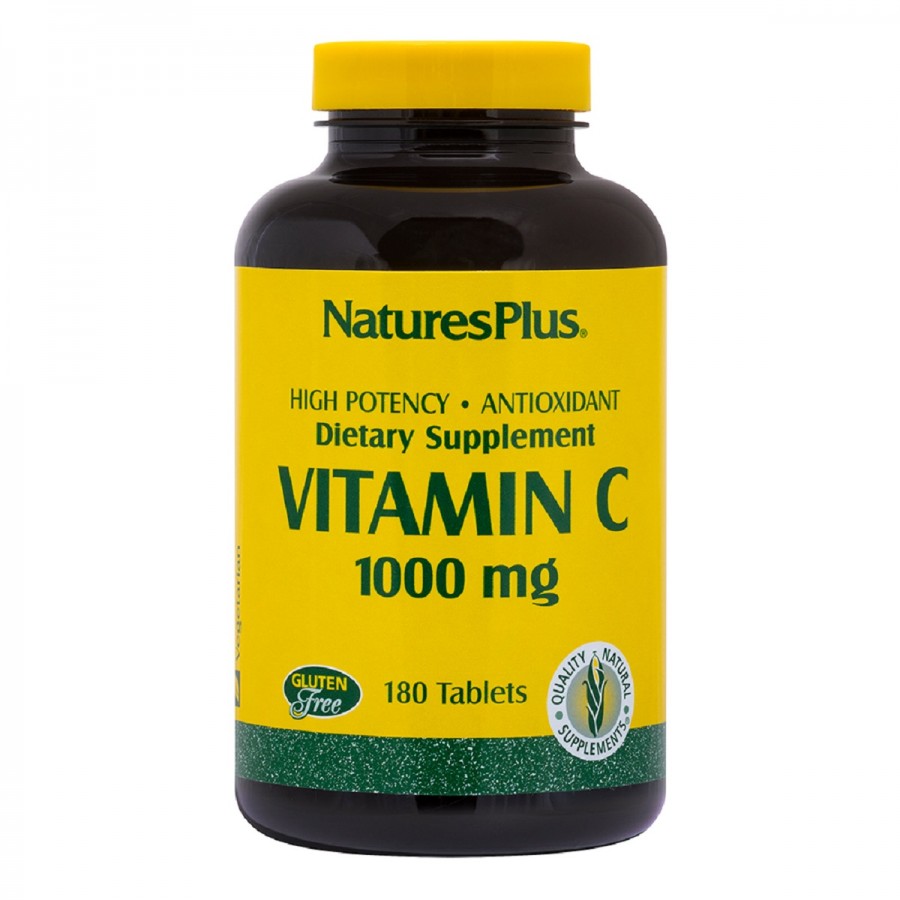 Вітамін C, Vitamin C, 1000 мг, Natures Plus, 180 таблеток