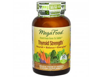 Сила щитовидної залози, Thyroid Strength, MegaFood, 30 таблеток