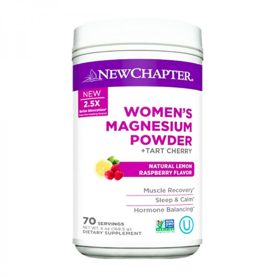 Магнієвий порошок для жінок, лимонно-малиновий смак, Women's Magnesium Powder, New Chapter, 169,5 гр