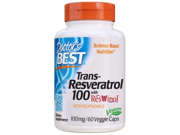 Ресвератрол, Trans-Resveratrol, Doctor's Best, 100 мг, 60 гелевих капсул