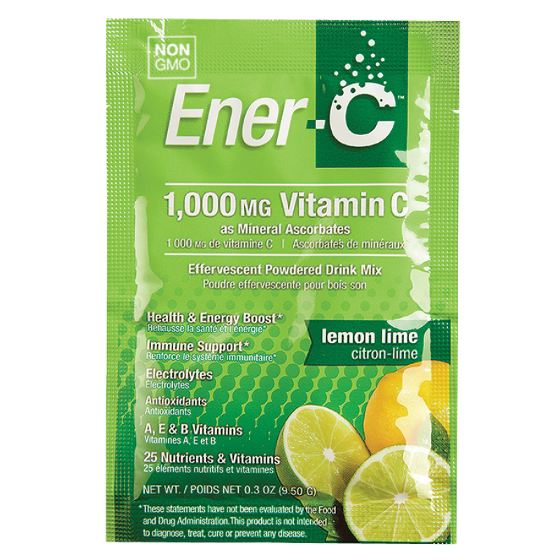 Вітамінний Напій для Підвищення імунітету, Смак Лимона і Лайма, Vitamin C, Ener-C, 1 пакетик