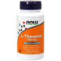 L-теанин, L-Theanine, Now Foods, 100 мг, 90 вегетаріанских капсул