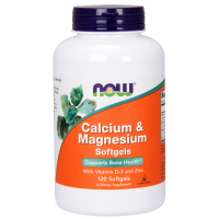 Кальций & Магний + Витамин D, Now Foods, 120 желатиновых капсул