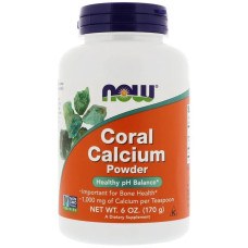 Кораловий Кальцій, Coral Calcium, Now Foods, Порошок, 170 гр