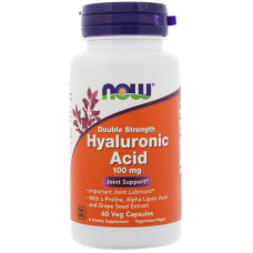 Гиалуроновая Кислота 100мг, Now Foods, 60 вегетарианских капсул