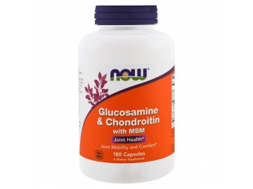 Глюкозамін і Хондроїтин з МСМ, Glucosamine & Chondroitin & MSM, Now Foods, 180 капсул