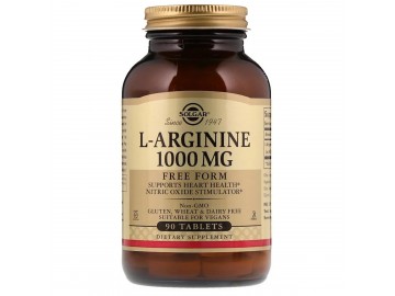 L-Аргінін, L-Arginine, Solgar, 1000 мг, 90 таблеток