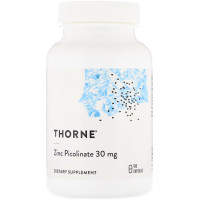 Цинк Пиколинат, Thorne Research, Цинк Пиколинат, 30 мг, 180 капсул