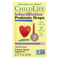 Пробиотики для иммунитета ребенка в каплях, InfantBiotics, Пробиотические капли, ChildLife, 8 мл