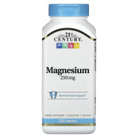Магній, 250 мг, Magnesium, 21st Century, 250 таблеток