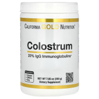 Молозиво концентроване у порошку, 1000 мг, Colostrum, California Gold Nutrition, 200 гр