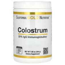 Молозиво концентроване у порошку, 1000 мг, Colostrum, California Gold Nutrition, 200 гр