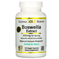 Экстракт босвеллии с куркумой, 250 мг, Boswellia Extract, Plus Turmeric Extract, California Gold Nutrition, 120 вегетарианских капсул