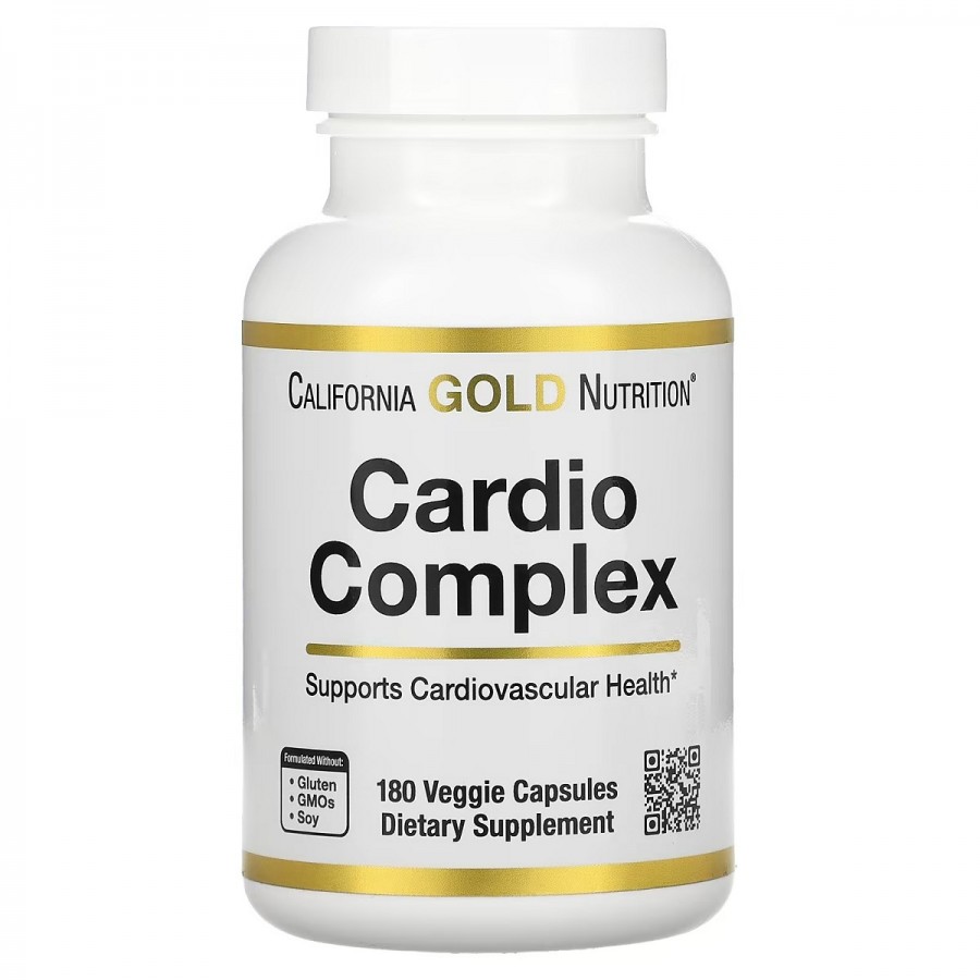 Кардіо-комплекс, Cardio Complex, California Gold Nutrition, 180 вегетаріанських капсул