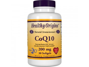 Коензим Q10, Kaneka (COQ10), Healthy Origins, 200 мг, 30 желатинових капсул