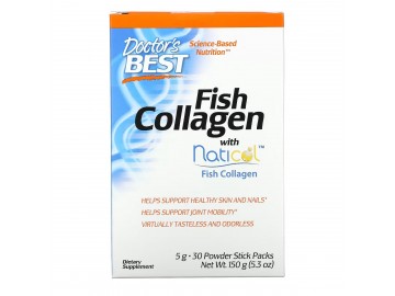 Риб'ячий Колаген з натиколом, 5 г, Fish Collagen, Doctor's Best, 30 стиків