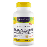 Магний Бисглицинат, Magnesium Bisglycinate Chelate, Healthy Origins, 200 мг, 120 таблеток