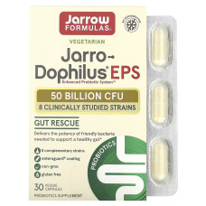 Пробиотики, 50 млрд КОЕ, Jarro-Dophilus EPS, Jarrow Formulas, 30 вегетарианских капсул