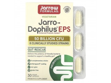 Пробіотики, 50 млрд КУО, Jarro-Dophilus EPS, Jarrow Formulas, 30 вегетаріанських капсул