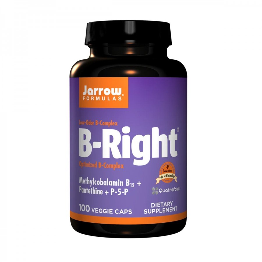 Витамины В-комплекс, B-Right, Jarrow Formulas, 100 гелевых капсул