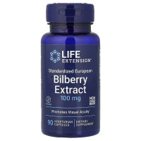 Чорниця екстракт, 100 мг, Bilberry Extract, Life Extension, 90 вегетаріанських капсул