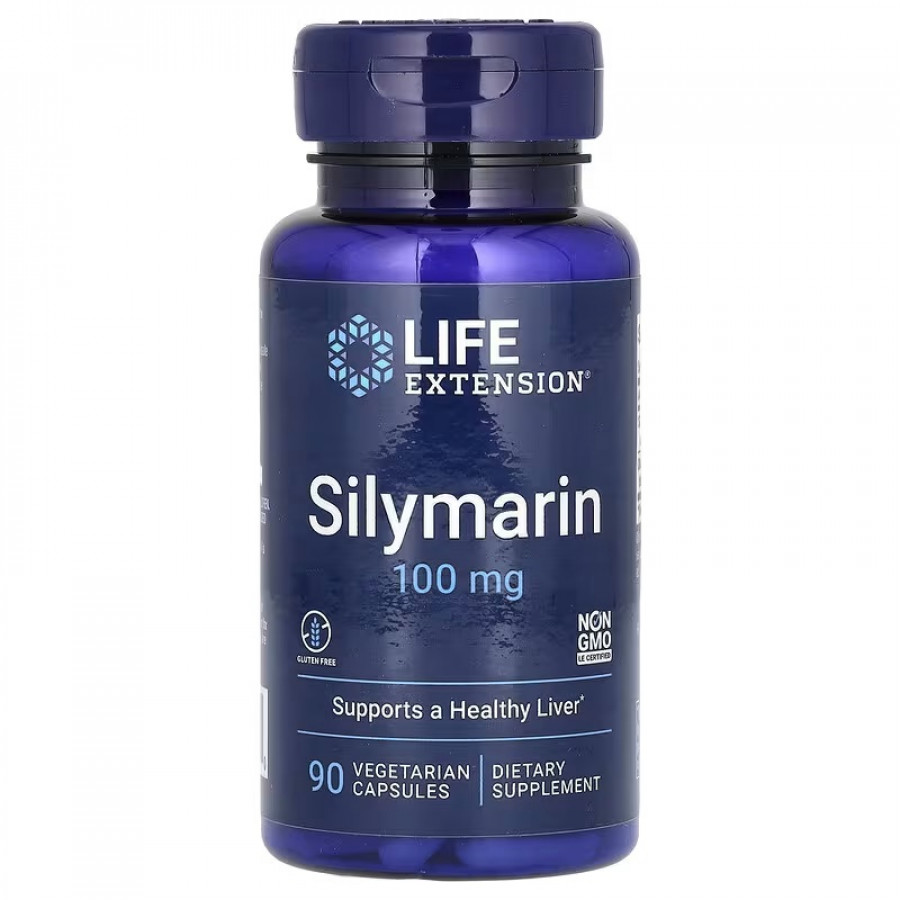 Розторопша (Сілімарін), 100 мг, Silymarin, Life Extension, 90 вегетаріанських капсул